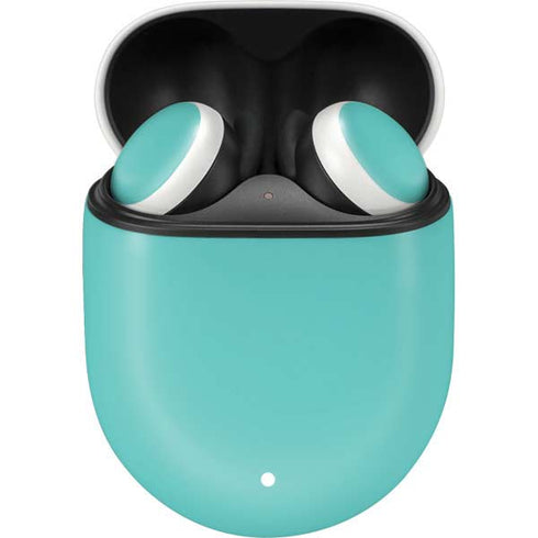 Turquoise Blue Solid Google Pixel Buds Skin
